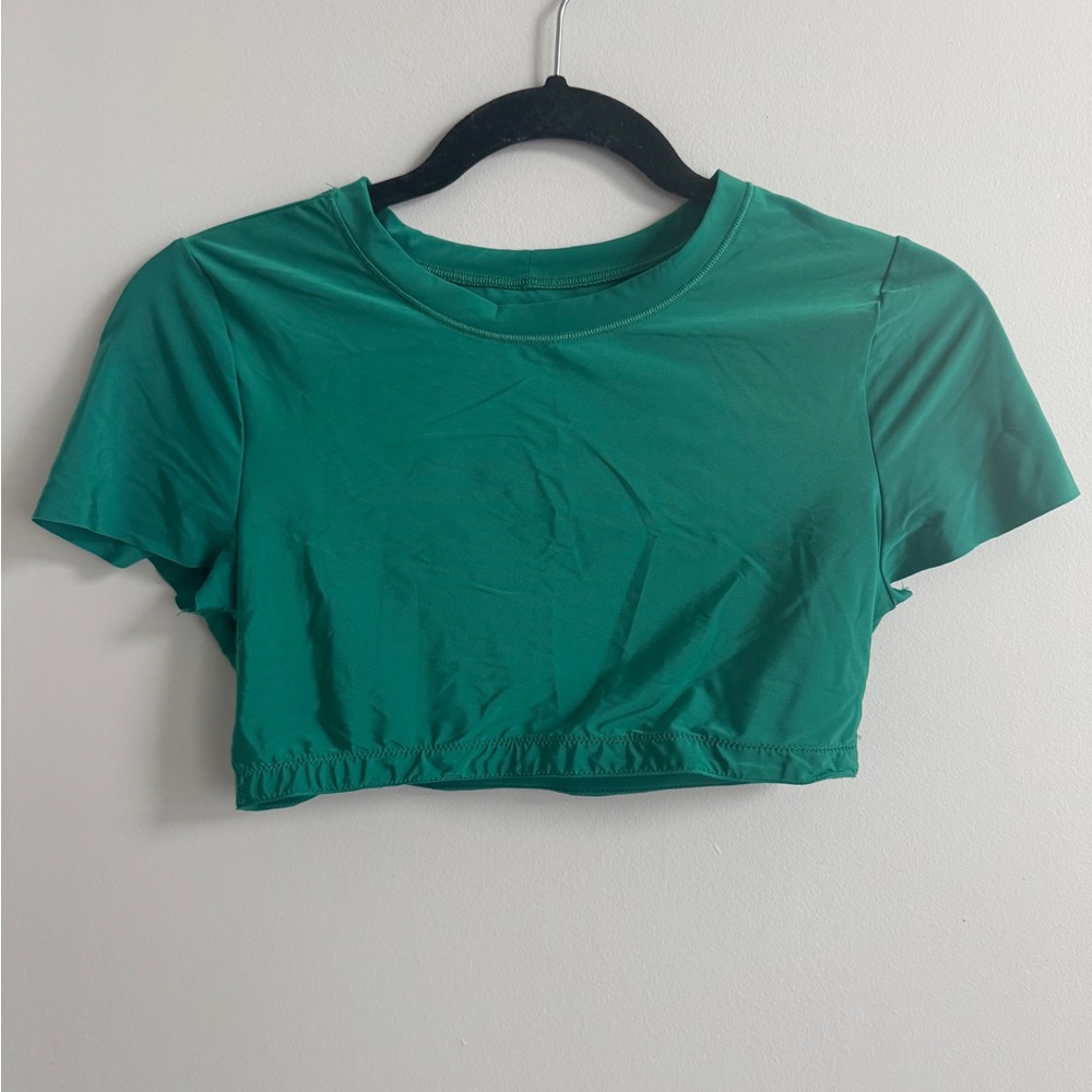 Aeri SmoothEZ Emerald Green Women's Crop Top, Size M